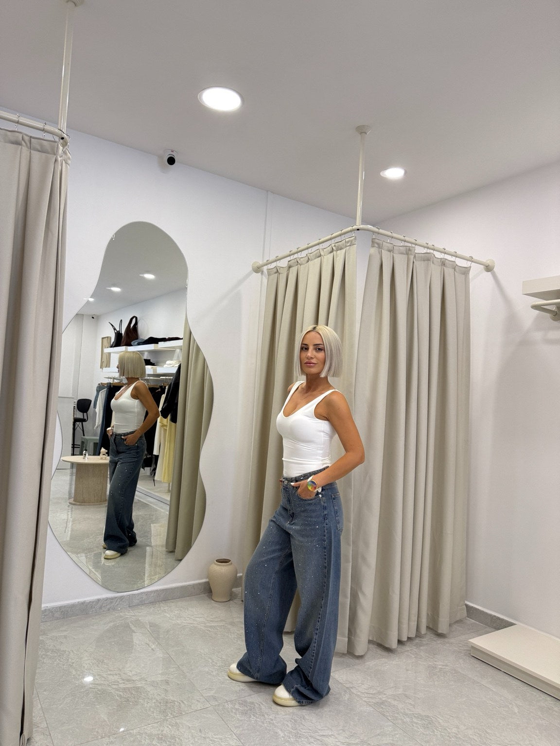 MAVİ TAŞLI JEAN PANTOLON